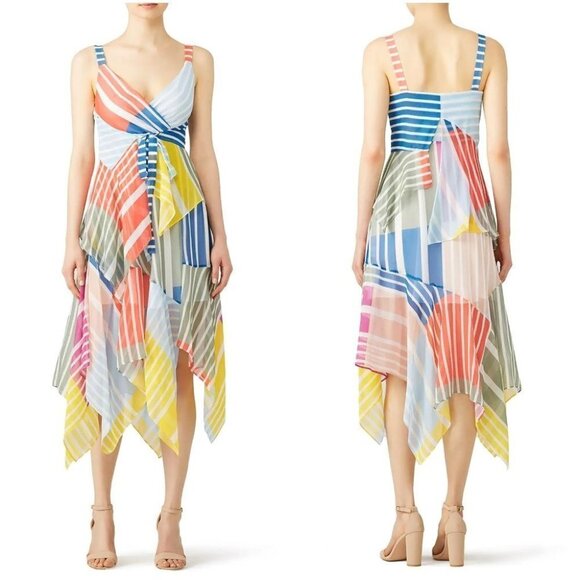 Tanya Taylor Striped Goldie Beach Midi Dress $575 - Picture 1 of 10